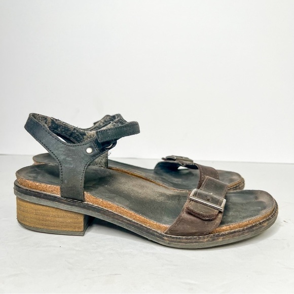Naot Boho Women’s Leather Adjustable Double Strap Sandals Size 40 9 Brown - Picture 1 of 5